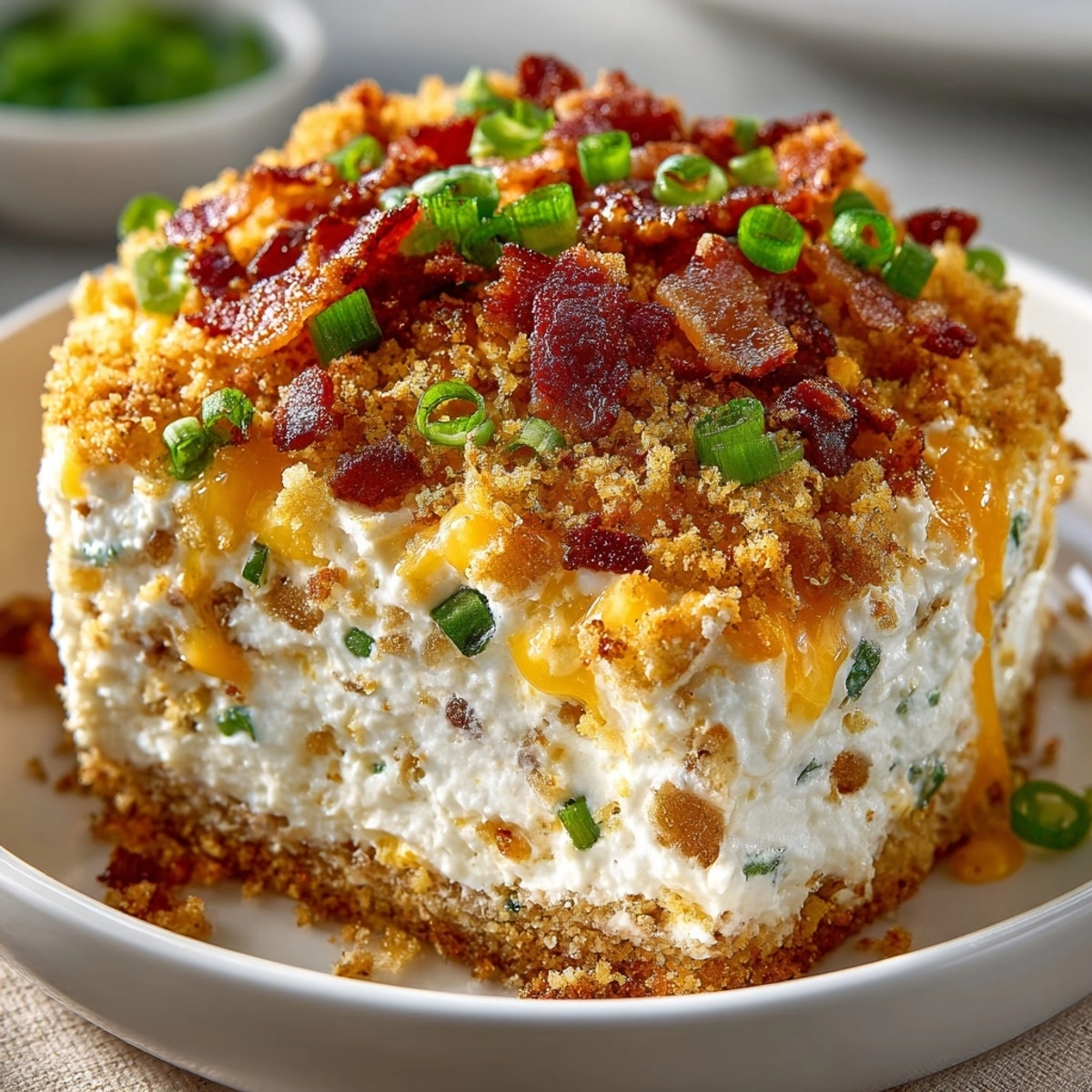 Warm, creamy Game Day Jalapeño Popper Dip in slow cooker with melty cheese and fresh jalapeño slices.