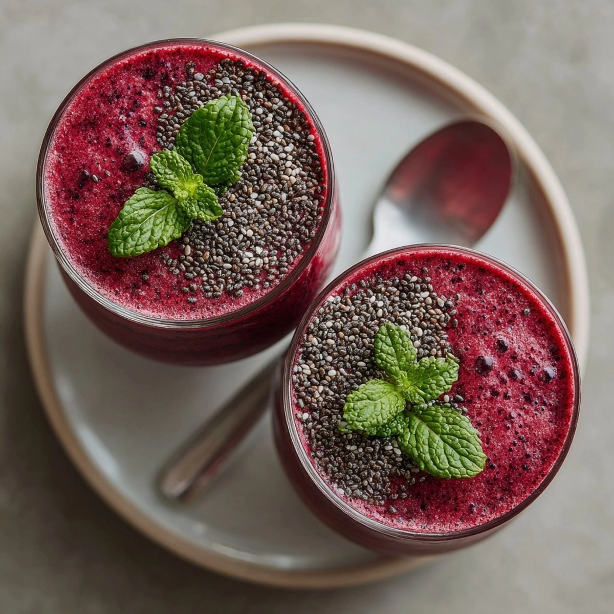 Frosty Cherry-Coded Holiday Protein Smoothie with Greek Yogurt, served as a nourishing holiday breakfast beverage