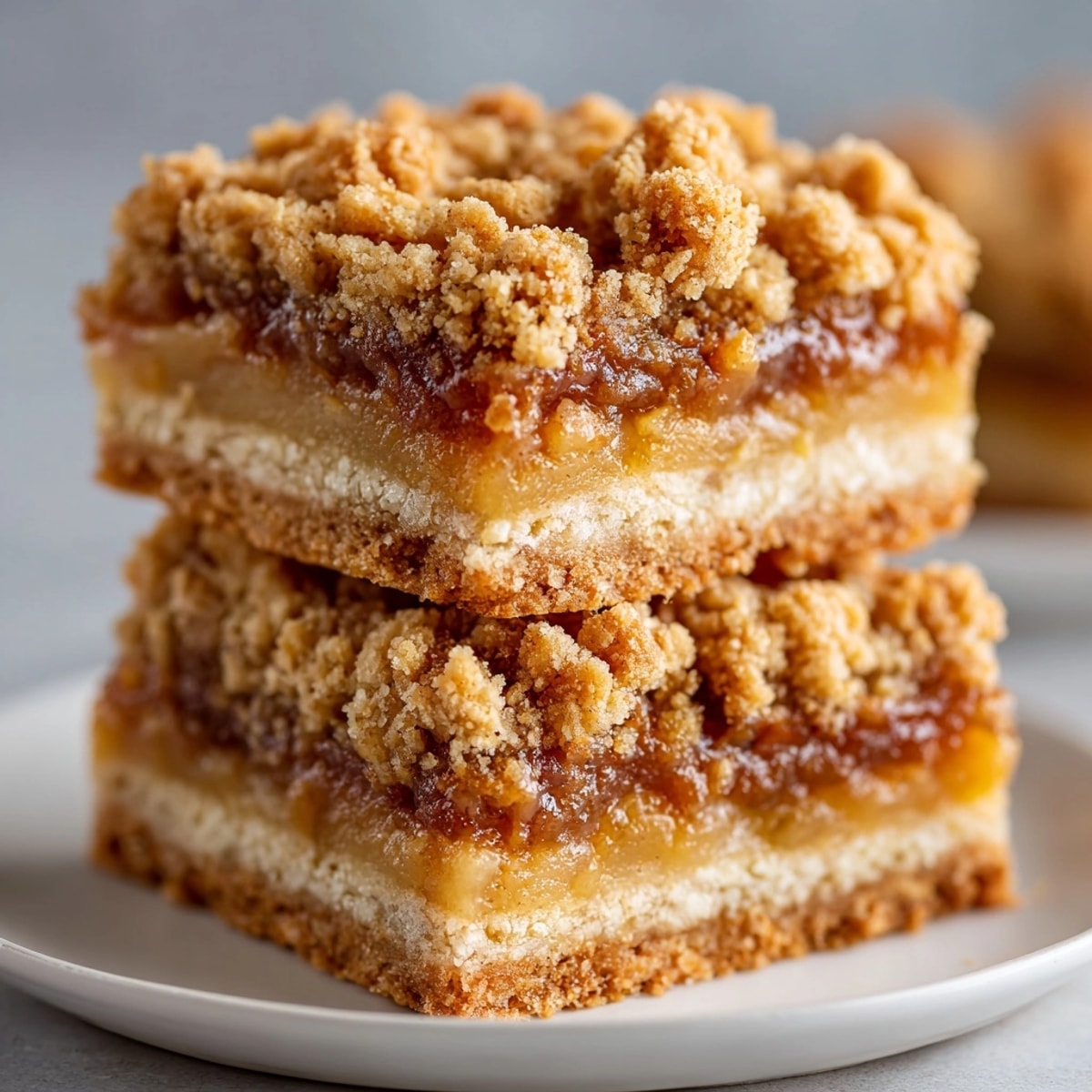Sweet Comfort Apple Crisp Bars with Oat Crumble cool on a wire rack after baking, golden and inviting.