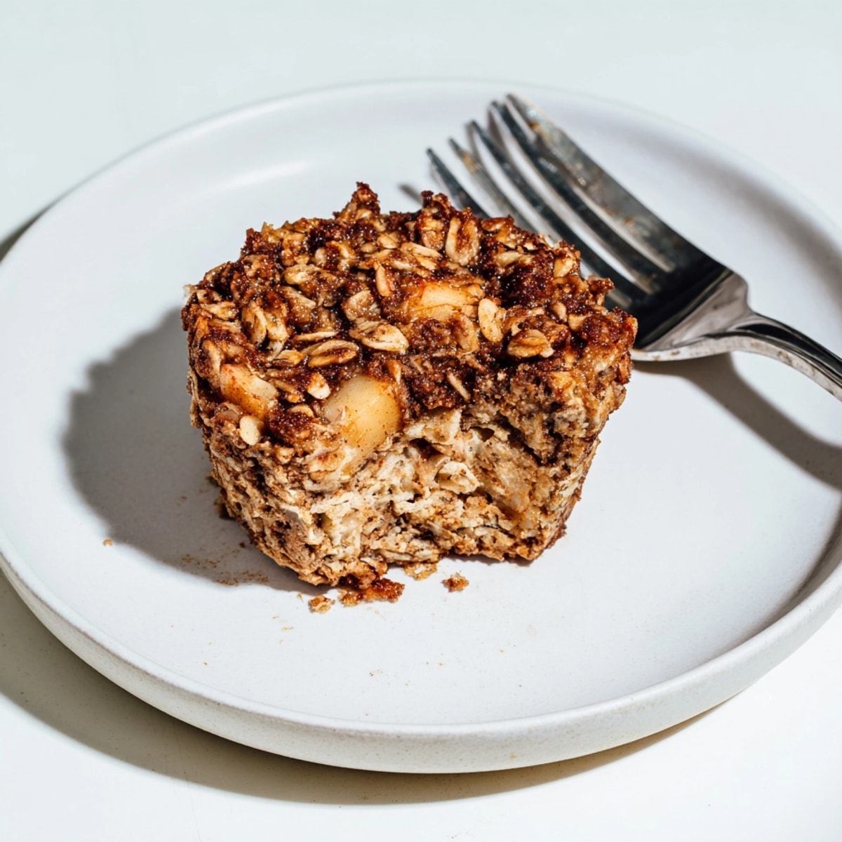 Enjoy warm Protein Apple Cinnamon Oatmeal Cups, a delicious and nutritious grab-and-go breakfast.