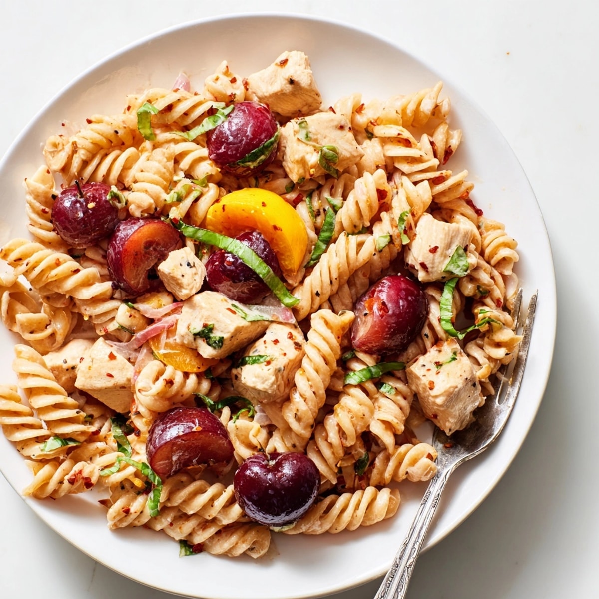 Easy weeknight Cherry Jalapeño Chicken Pasta recipe—sweet heat, tender chicken, creamy sauce.