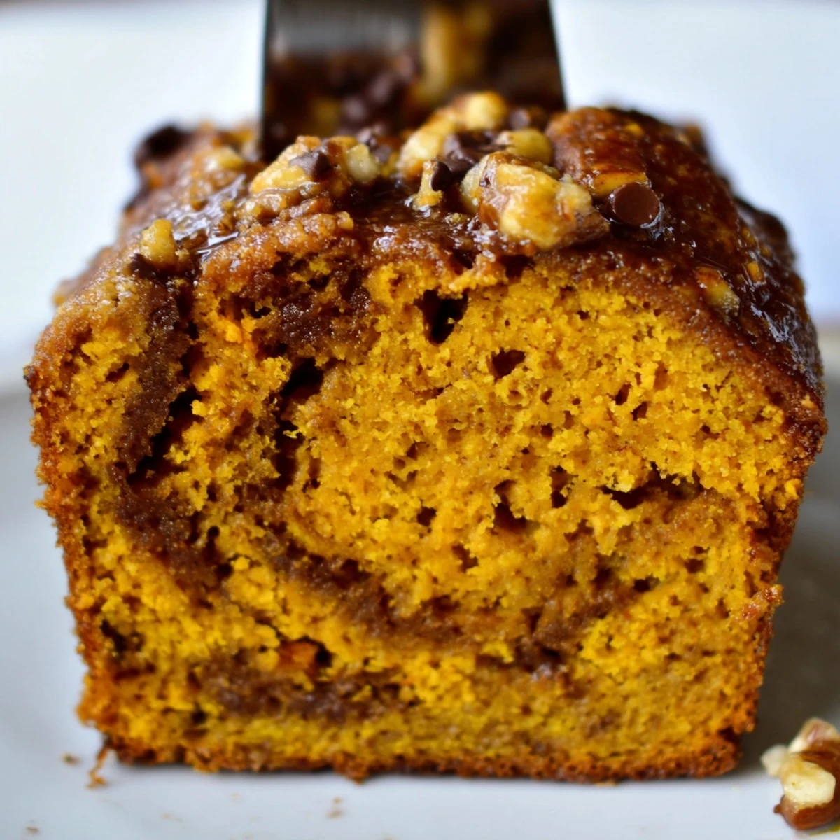 Warm Sweet Tea Pumpkin Pancake Muffin Loaf, ideal for an afternoon snack or dessert.