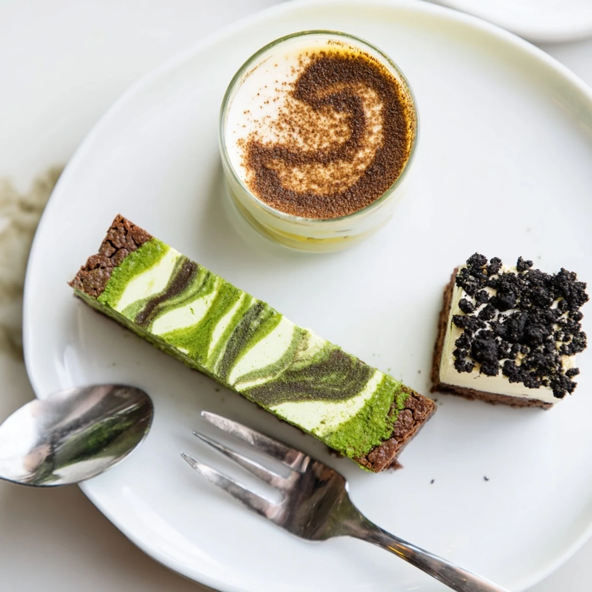 Decadent black sesame cheesecake bars arranged on a platter, perfect for sharing dessert.
