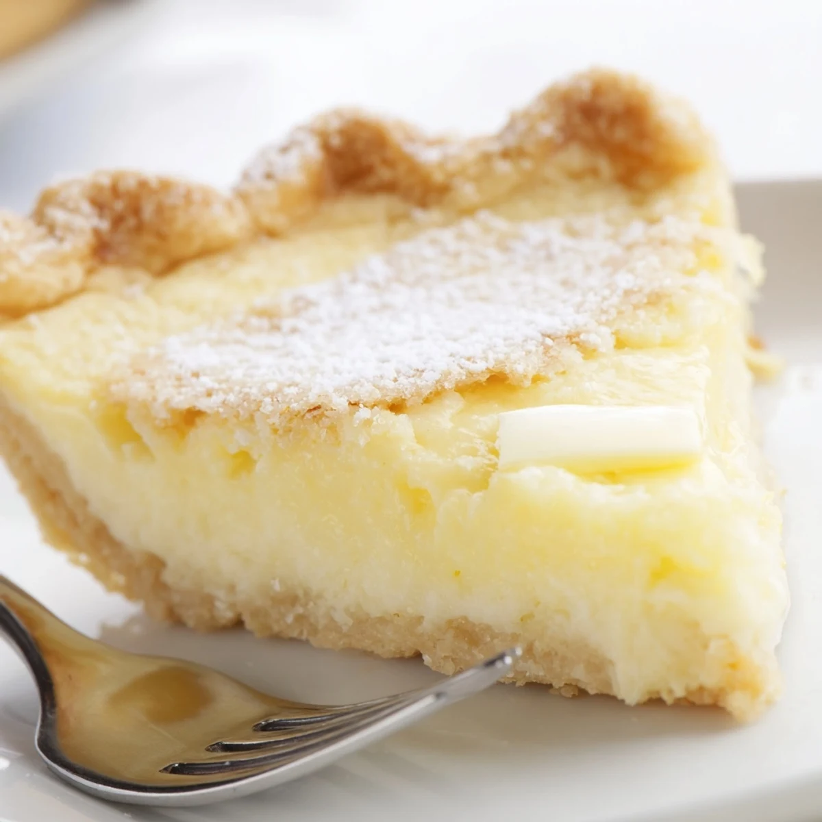 A nostalgic water pie, featuring a golden crust and creamy custard filling, perfect for dessert.  