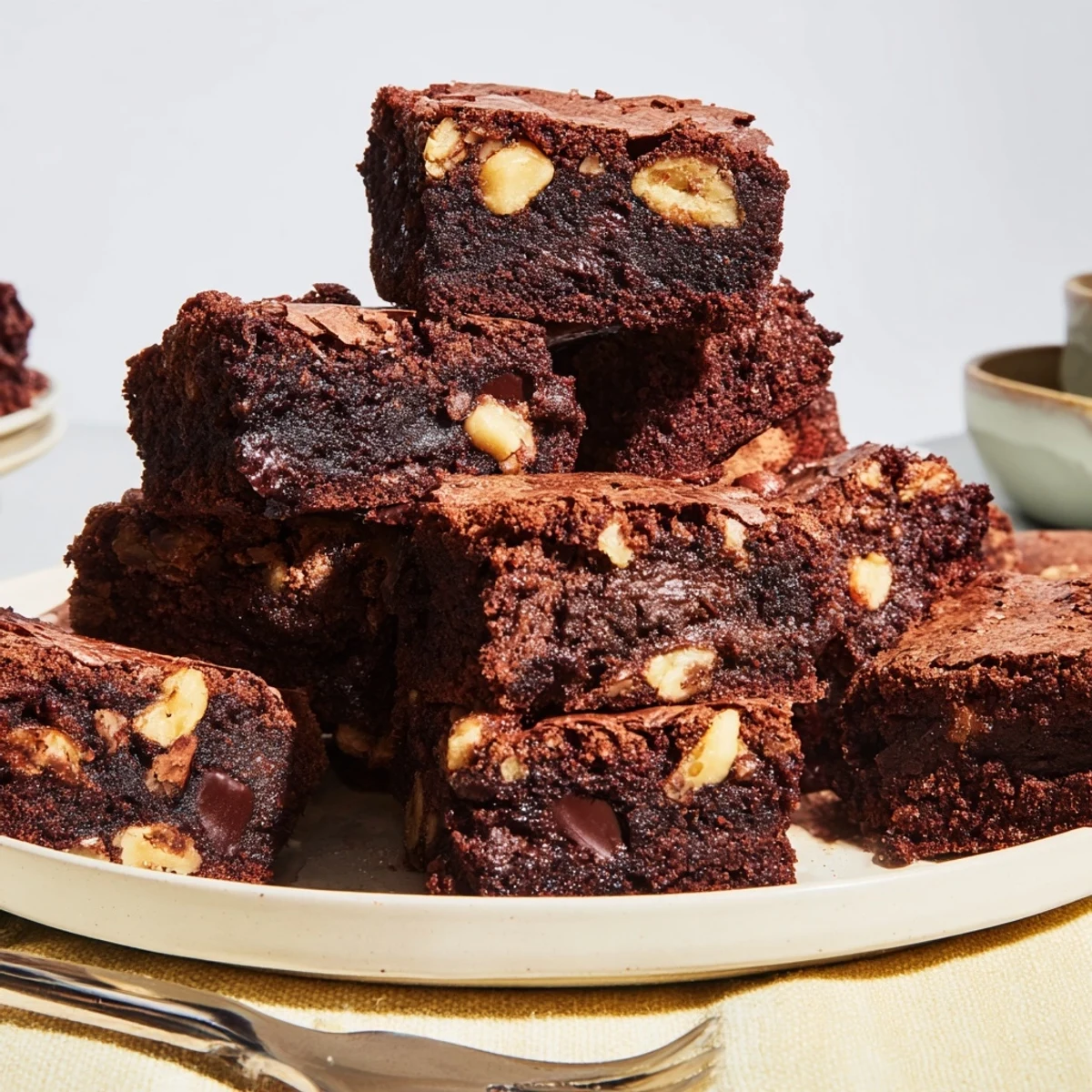 Fudgy Zero-Waste Brownies made with nut-milk pulp, perfect for dessert lovers.  