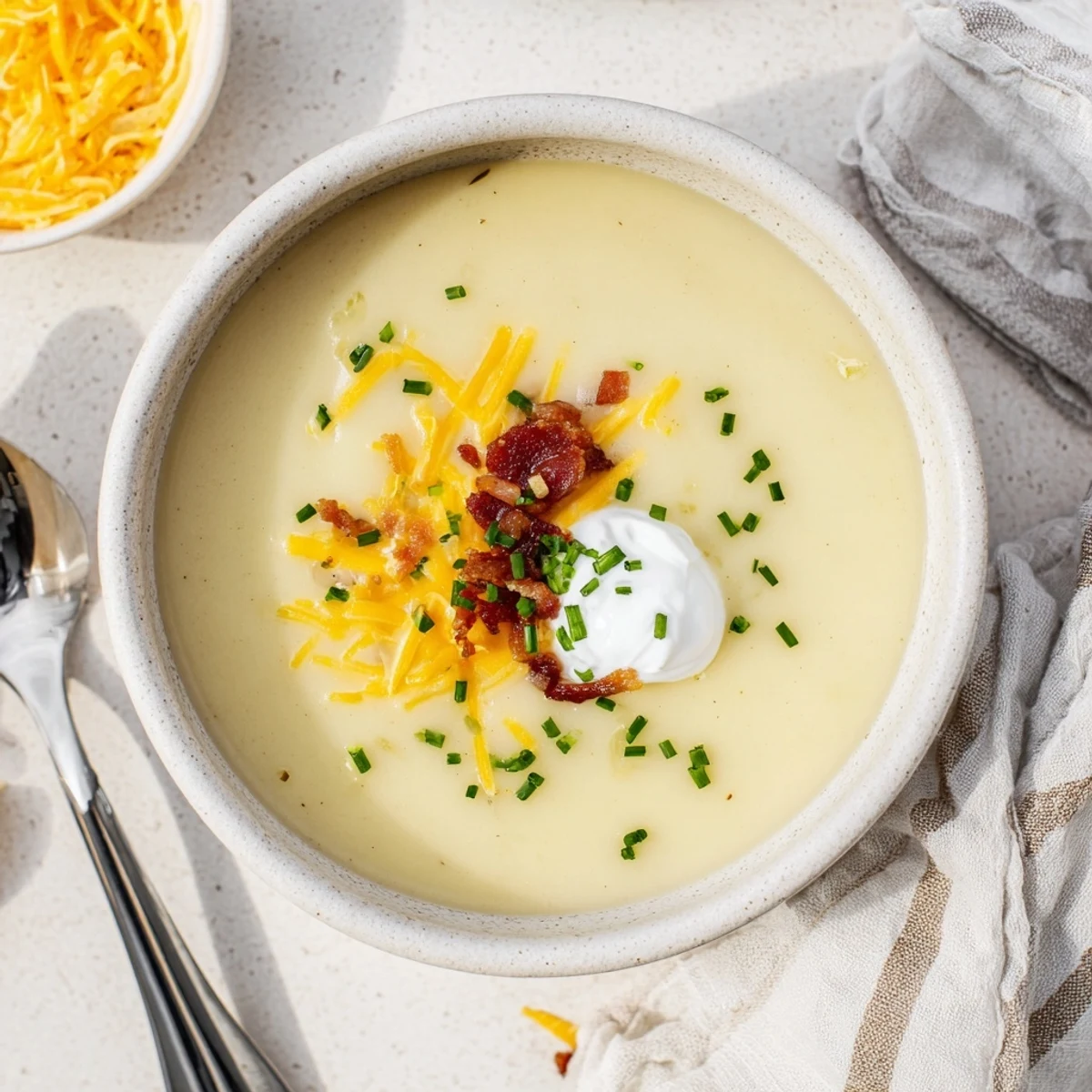 Enjoy warm, comforting flavors with this rich and satisfying Baked Potato Soup recipe.