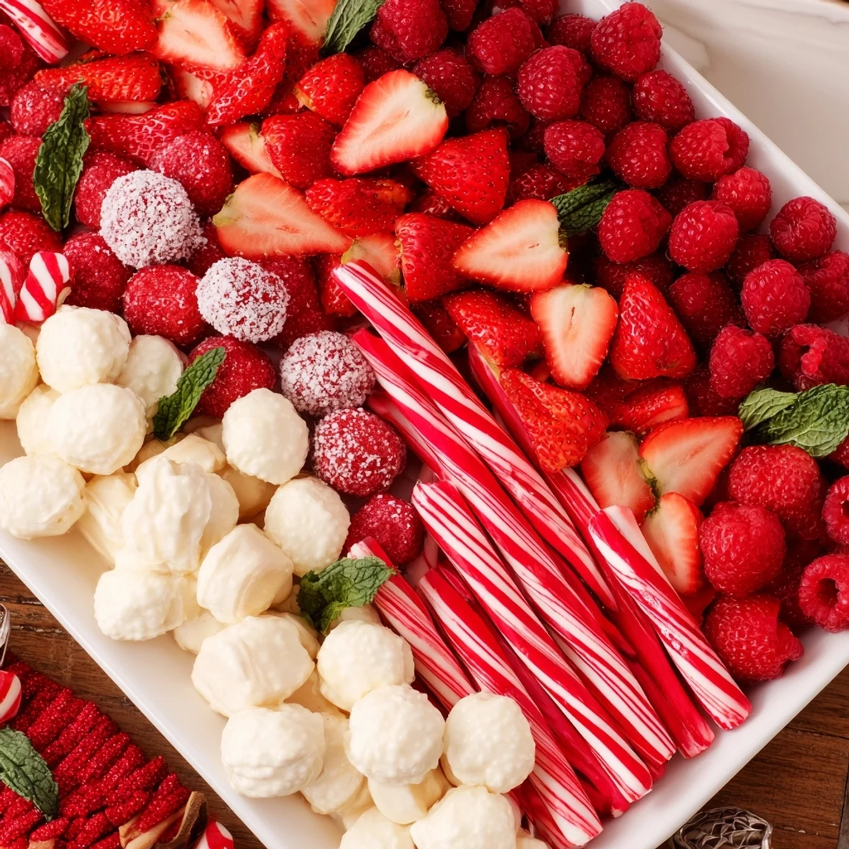 Candy Cane Striped Platter