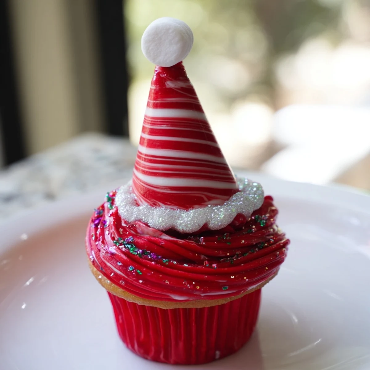 Elf Hat Cupcake Tower