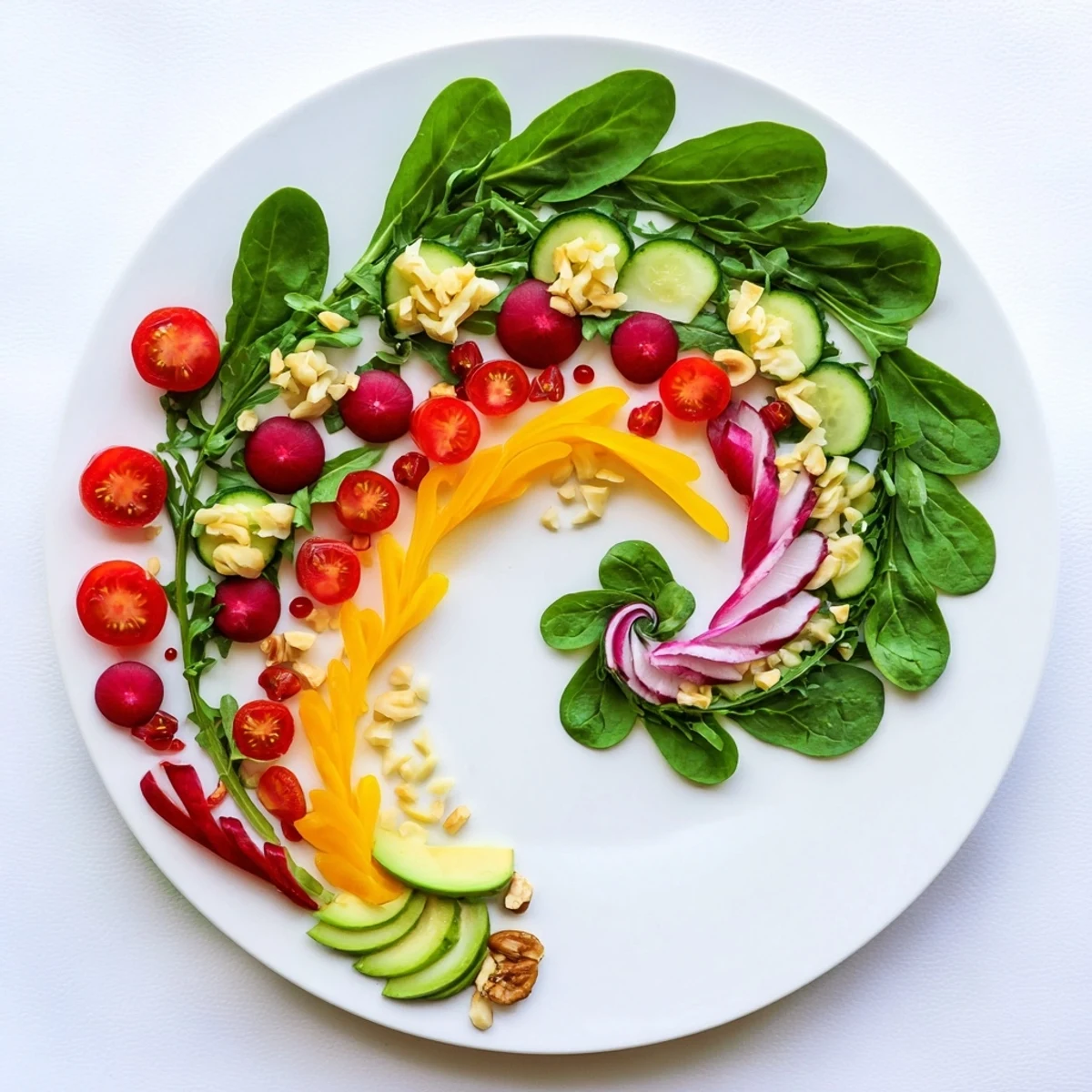 Fibonacci Fan Fresh Salad