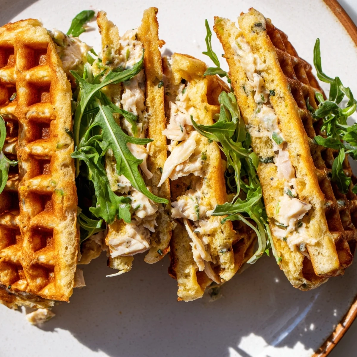 Stuffing Waffle Chicken Sliders