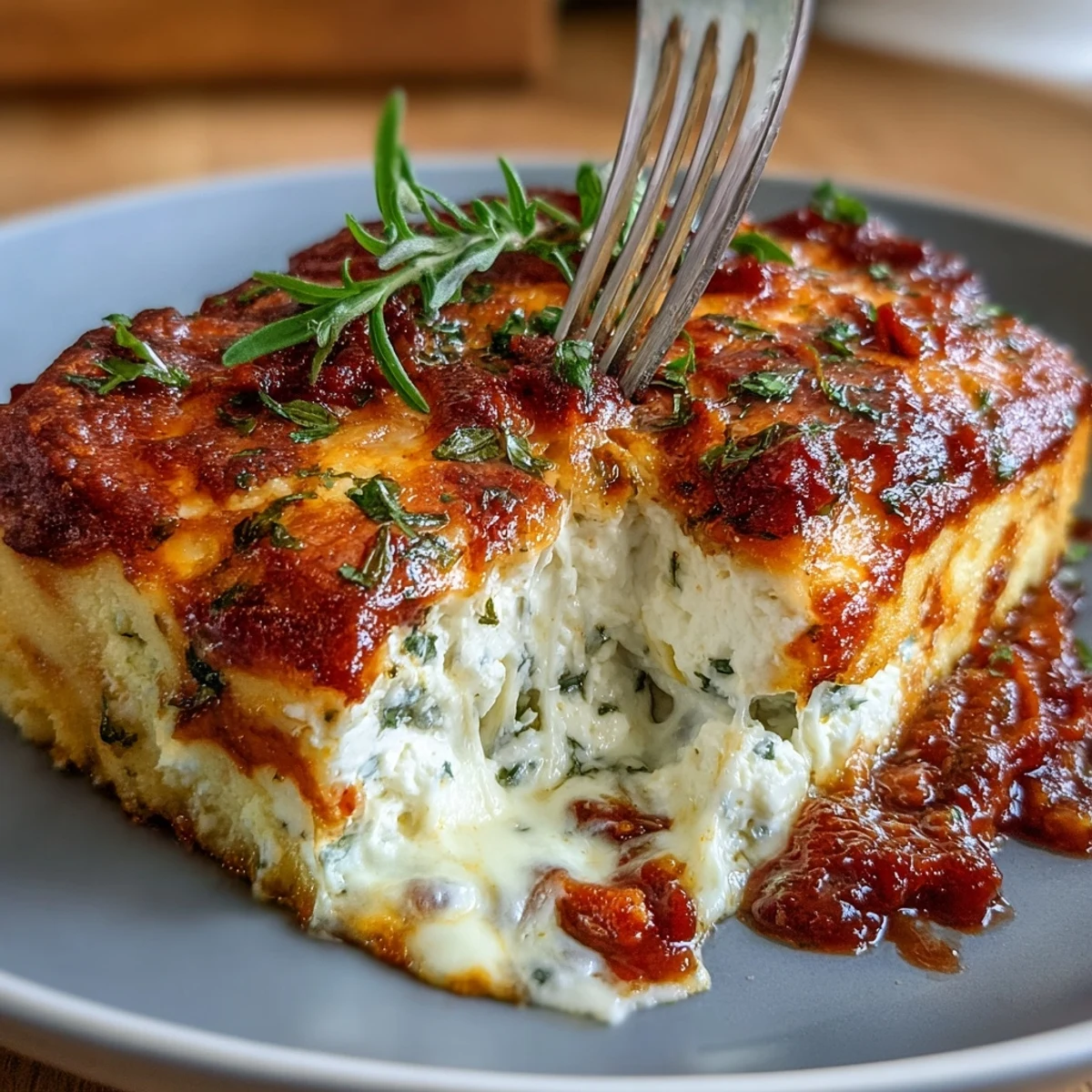 Pizza Style Cottage Cheese Bake