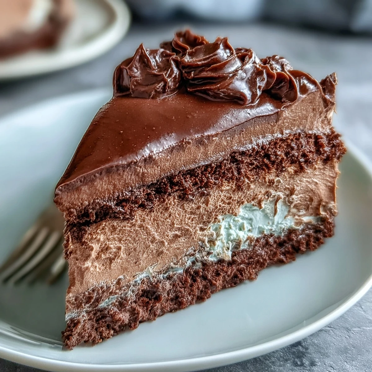 Velvety chocolate mousse filling, rich and airy, perfect for layering in decadent cakes or spooning into dessert cups.