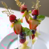 Champagne Flute Fruit Garnishes