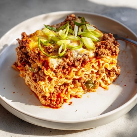 Spicy Ramen Lasagna Fusion