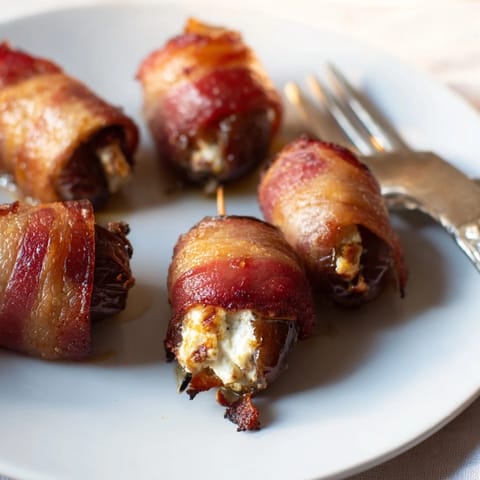 Bacon Wrapped Dates Goat Cheese