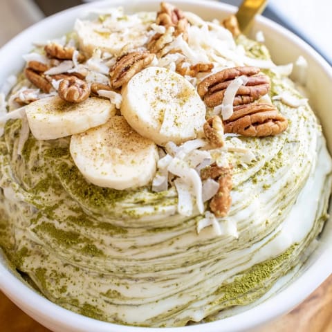 High-Protein Eggnog Matcha Oats #309