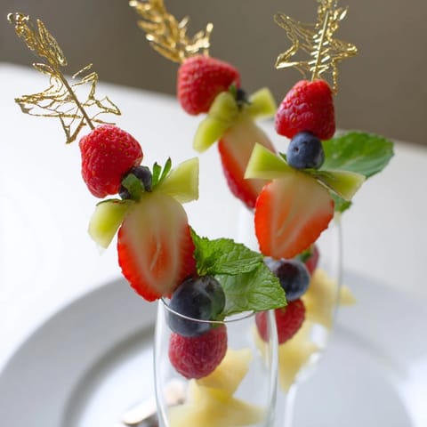 Champagne Flute Fruit Garnishes #357