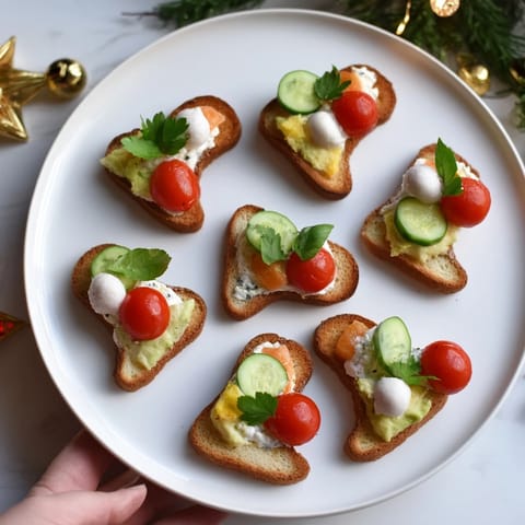 Golden, crispy Elf Shoe Shaped Toast Bites arranged on a board, ready to be topped or dipped.