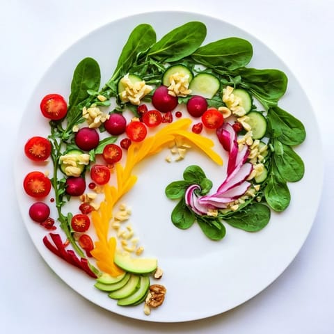 Fibonacci Fan Fresh Salad