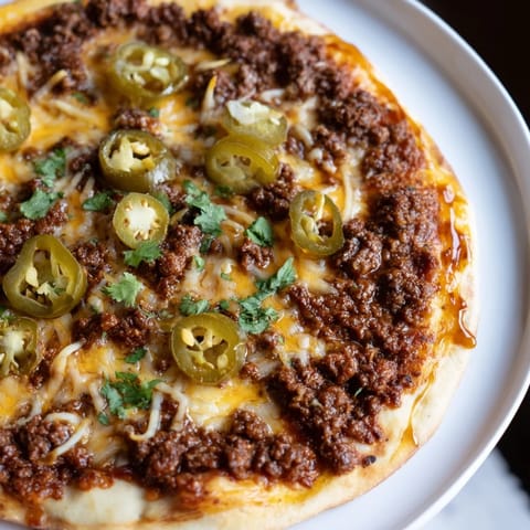 Spicy Ground Beef Pizza