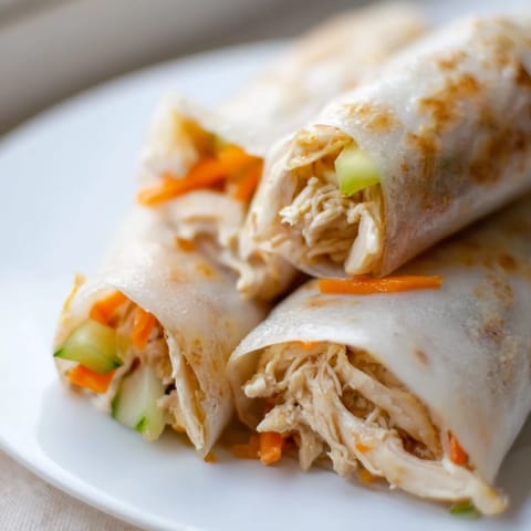 Garlicky Pulled Chicken Wraps