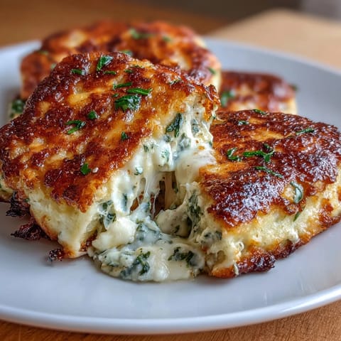 High-protein spinach cottage cheese flagels with melted mozzarella, golden baked and ready for a nutritious breakfast or snack.