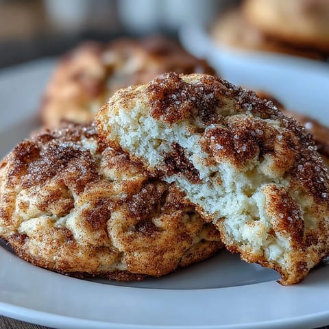 Soft and pillowy cottage cheese cookies coated in warm cinnamon sugar for a classic twist.  