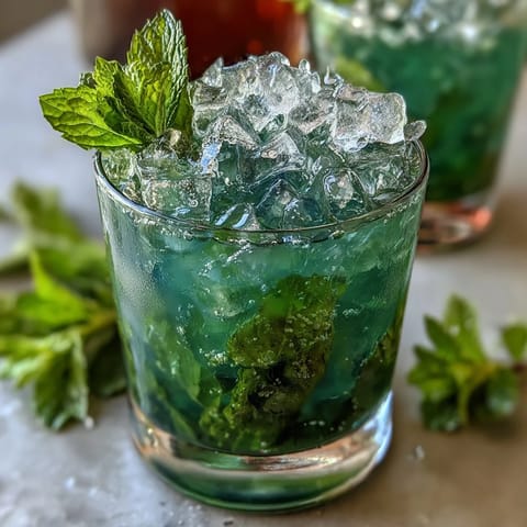 Kentucky Derby Mint Julep Mocktail with Fresh Mint, a vibrant and refreshing non-alcoholic beverage perfect for spring gatherings and sunny afternoons.