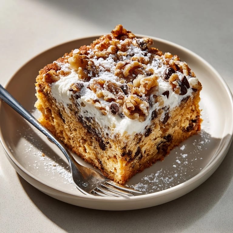 Close-up of Chaos Cake Pumpkin Spice Disaster with Cream Cheese Swirls, showing rich pumpkin color and textured mix-ins.