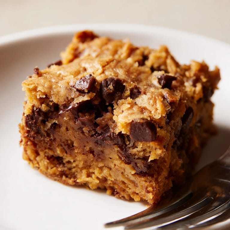 A batch of soft Chocolate Pumpkin Chip Blondies, ideal for sharing on a cozy autumn day.