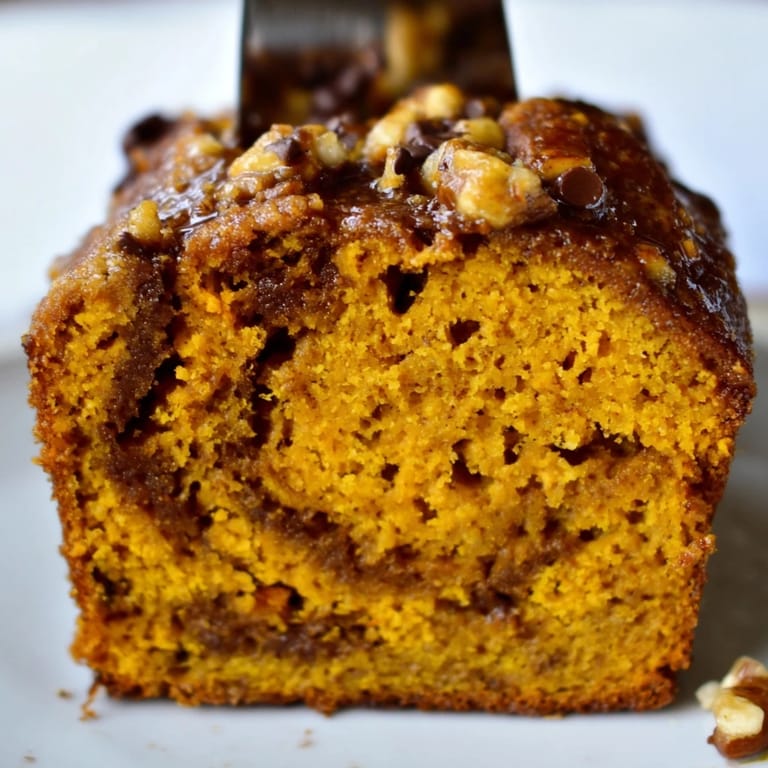 Warm Sweet Tea Pumpkin Pancake Muffin Loaf, ideal for an afternoon snack or dessert.