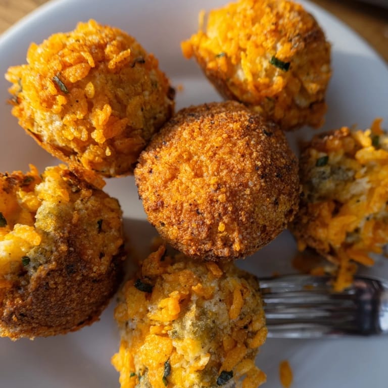Spicy muffin balls bursting with dill pickle flavor, perfect for party appetizers.  