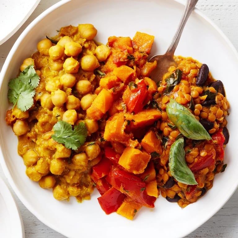 Delicious Indian Chickpea Curry garnished with fresh cilantro, perfect for weeknight meals.  