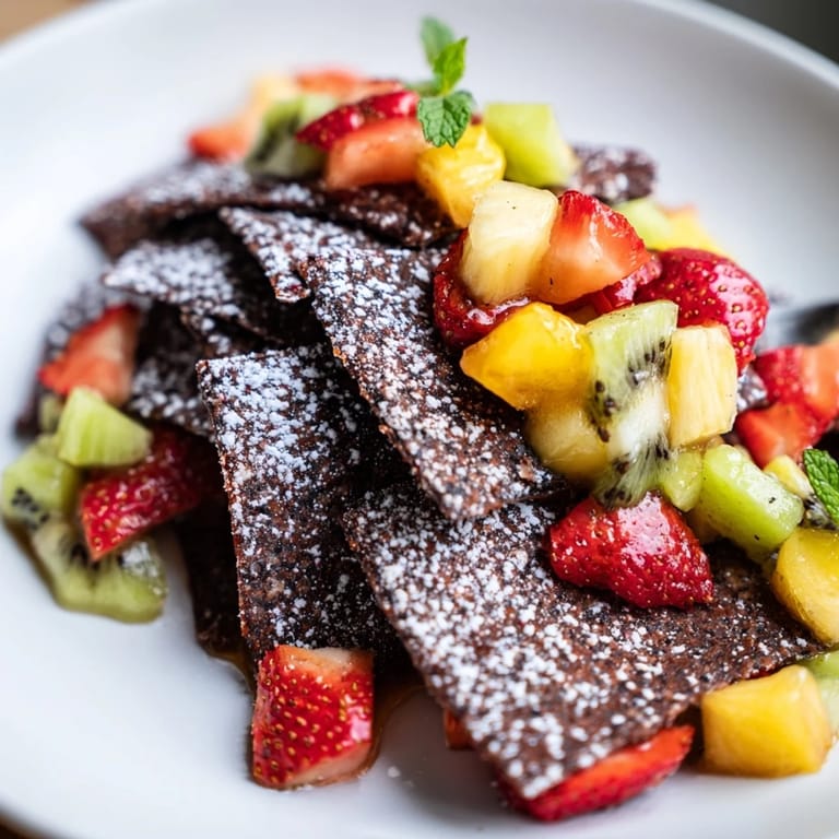 Indulge in sweet Dessert Chips & Salsa—crispy chocolate chips with zesty fruit flavors.