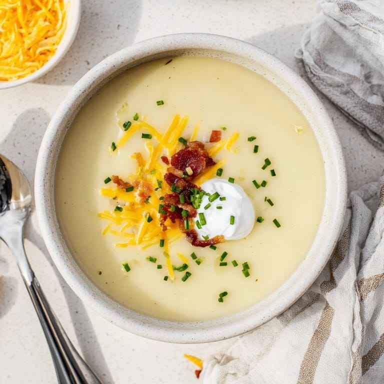 Enjoy warm, comforting flavors with this rich and satisfying Baked Potato Soup recipe.