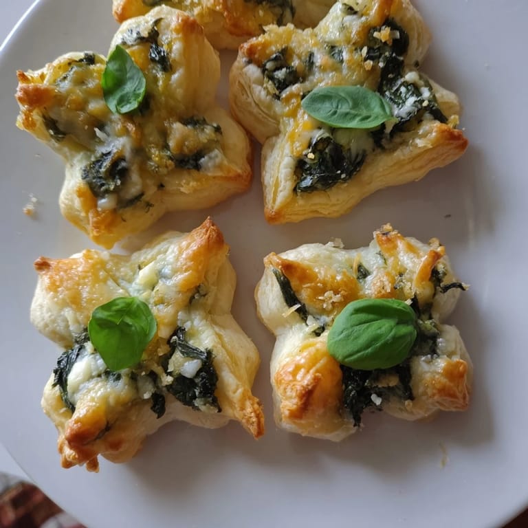 Close-up shot shows the delicious, cheesy filling spilling from these festive Lucky Clover St. Patrick's Day Bites.
