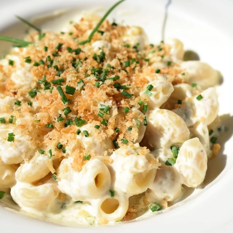 Warm, cheesy Cottage Cheese Mac and Cheese in a bowl; a high-protein comfort food classic.