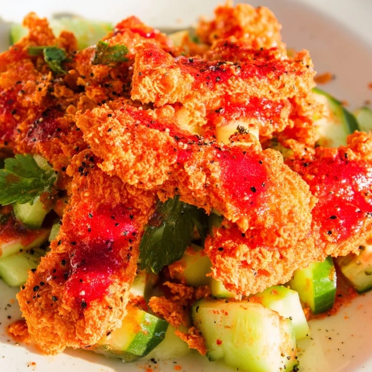 Spicy Flamin Hot Cheeto Salad features crunchy Cheetos, fresh lime dressing, a perfect snack.