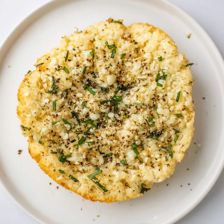 Warm and savory cloud bread toasts, fresh from the oven, with flecks of green herbs visible.