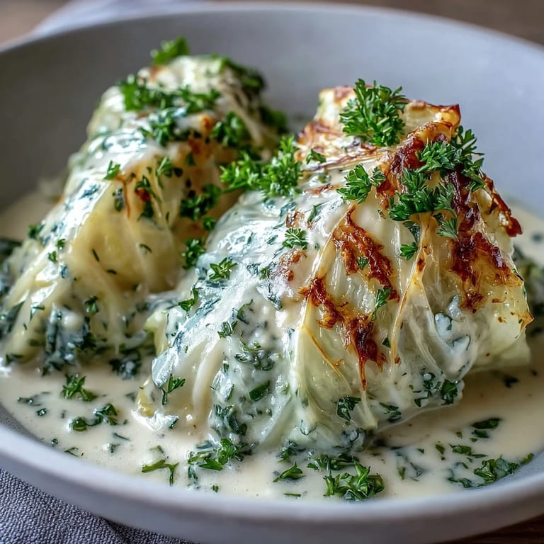 Herby Cabbage in Parmesan Broth is served in a shallow bowl, perfect with crusty bread.