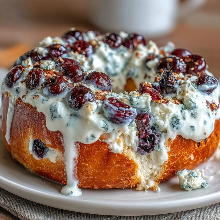 Homemade blueberry protein bagels baked to perfection and finished with a smooth Greek yogurt frosting for a nutritious treat.