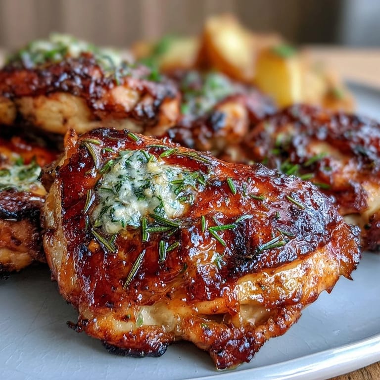 Golden roasted chicken with tender potatoes, infused with zesty lemon and aromatic herbs, perfect for a comforting family dinner.