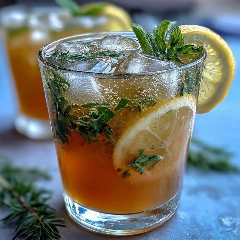 A pitcher of lavender lemonade with mint, offering a cool and fragrant citrus drink for gatherings.