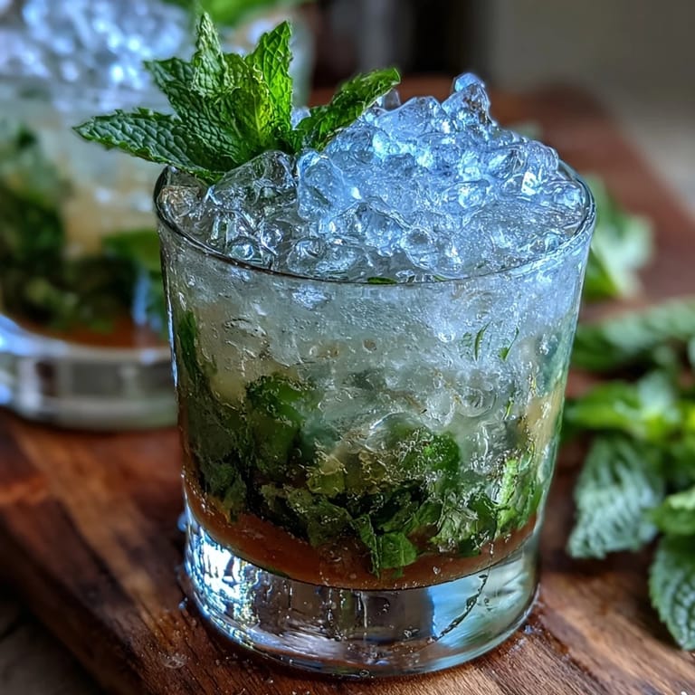 Kentucky Derby Mint Julep Mocktail with Fresh Mint, an alcohol-free Southern classic featuring fresh mint, sparkling water, and a hint of lemon, garnished with fragrant mint sprigs.