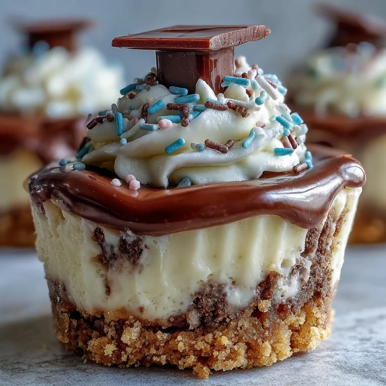 Delicious Easy Graduation Cheesecake Bites, ready to add sweetness to any graduation celebration.