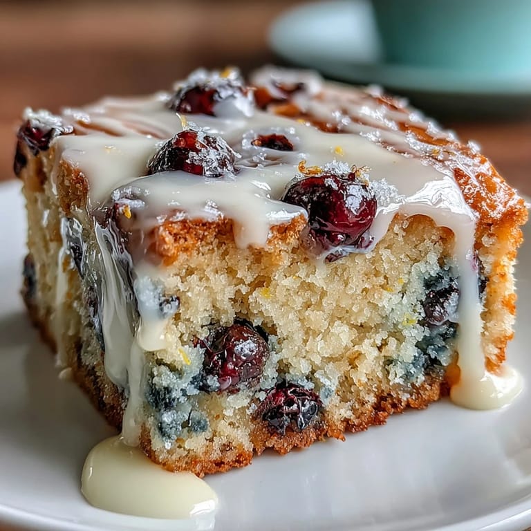 Tangy white chocolate lemon blueberry blondies, a perfect easy dessert for sunny afternoons.