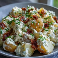 Creamy Classic Deviled Egg Potato Salad with tender potatoes and tangy mustard dressing, perfect for summer picnics and family gatherings.